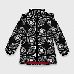 Куртка зимняя для девочки Глазики-сглазики, цвет: 3D-красный