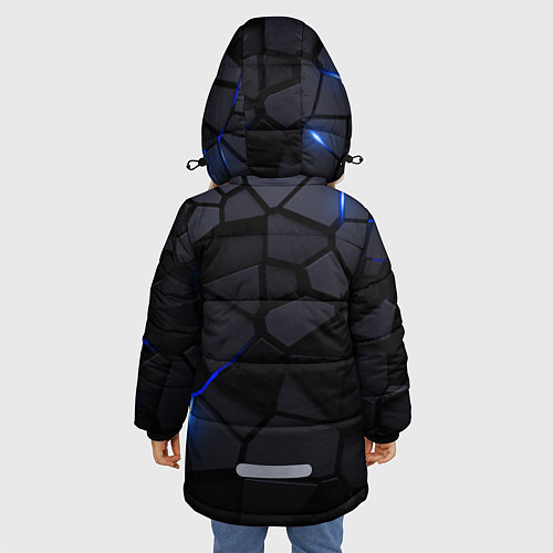 Зимняя куртка для девочки Volvo - плиты с эффектом свечения / 3D-Черный – фото 4