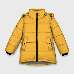 Куртка зимняя для девочки Жёлтый однотонный текстура, цвет: 3D-светло-серый