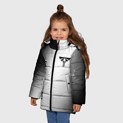 Куртка зимняя для девочки The Last Of Us glitch на светлом фоне вертикально, цвет: 3D-черный — фото 2