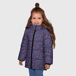 Куртка зимняя для девочки Пейсли узор, цвет: 3D-красный — фото 2