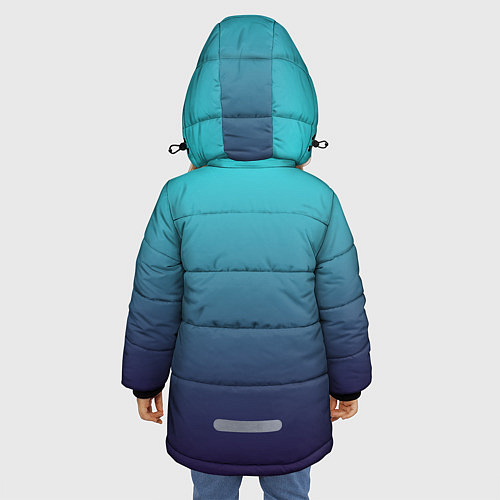 Зимняя куртка для девочки Подводный градиент / 3D-Черный – фото 4