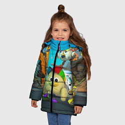 Куртка зимняя для девочки Маленький Мальчик Чикен Ган, цвет: 3D-черный — фото 2