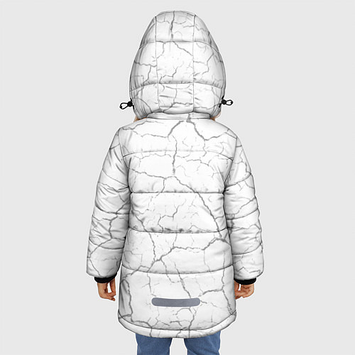 Зимняя куртка для девочки Minecraft glitch на светлом фоне вертикально / 3D-Черный – фото 4