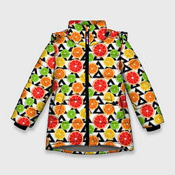 Зимняя куртка для девочки Citrus pattern