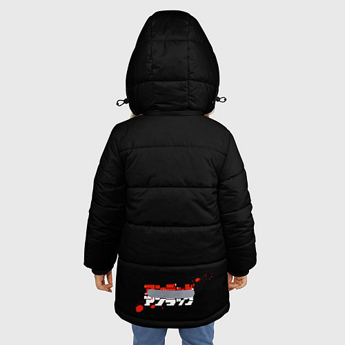 Зимняя куртка для девочки Undead Unluck Нежити не Повезло / 3D-Черный – фото 4