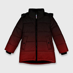 Куртка зимняя для девочки Градиент от тёмного до тёмно красного, цвет: 3D-черный