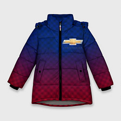 Куртка зимняя для девочки Chevrolet carbon gradient, цвет: 3D-светло-серый