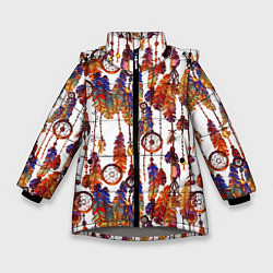 Зимняя куртка для девочки Ловцы снов этническое искусство