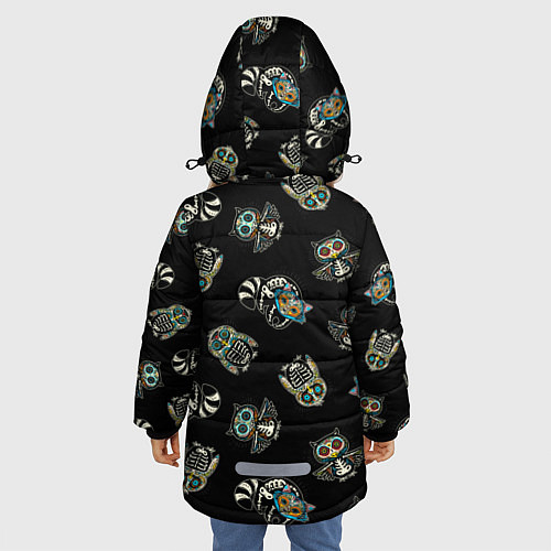 Зимняя куртка для девочки Owl raccoon / 3D-Черный – фото 4
