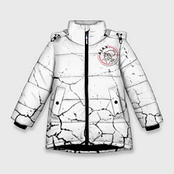 Куртка зимняя для девочки Фк Аякс, цвет: 3D-черный