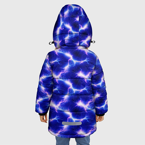 Зимняя куртка для девочки Разряд молний текстура / 3D-Черный – фото 4