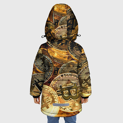 Зимняя куртка для девочки Золото цифровой эры / 3D-Светло-серый – фото 4