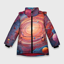 Зимняя куртка для девочки Галактика в спирали