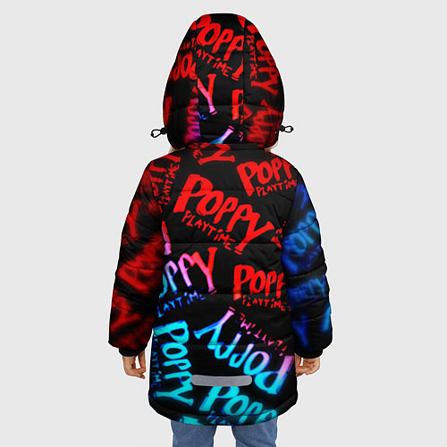 Зимняя куртка для девочки Хагги ваги неон градиент / 3D-Черный – фото 4
