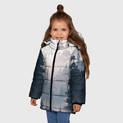 Куртка зимняя для девочки Anime forest, цвет: 3D-черный — фото 2