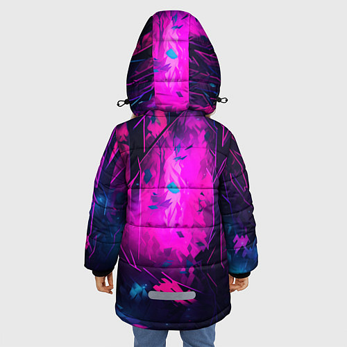 Зимняя куртка для девочки Эфемерный камуфляж / 3D-Светло-серый – фото 4