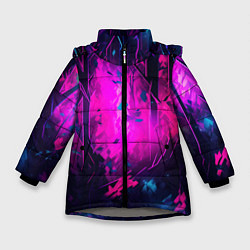 Куртка зимняя для девочки Эфемерный камуфляж, цвет: 3D-светло-серый