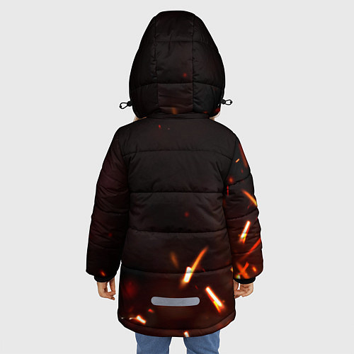 Зимняя куртка для девочки PUBG fire war / 3D-Черный – фото 4