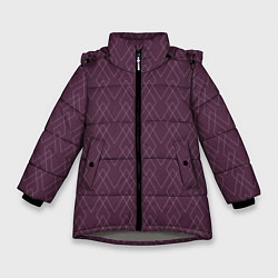 Зимняя куртка для девочки Бордовый геометричные линии