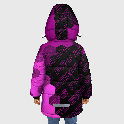 Зимняя куртка для девочки GTA 6 pro gaming по-вертикали / 3D-Черный – фото 4