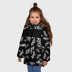 Куртка зимняя для девочки Paramore alllogo, цвет: 3D-черный — фото 2
