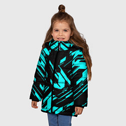 Куртка зимняя для девочки Айзек стиль неоновый броня, цвет: 3D-светло-серый — фото 2