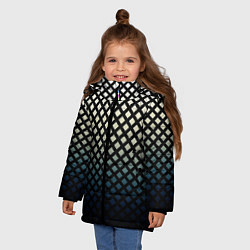 Куртка зимняя для девочки Лунный градиент под сеткой, цвет: 3D-черный — фото 2