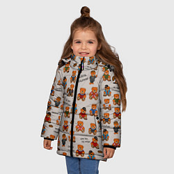 Куртка зимняя для девочки Персонажи слово пацана - мишки, цвет: 3D-светло-серый — фото 2