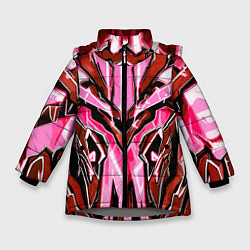 Зимняя куртка для девочки Розовый кибер доспех