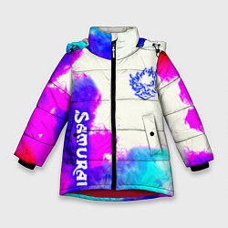 Куртка зимняя для девочки Samurai neon colors, цвет: 3D-красный