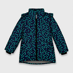 Зимняя куртка для девочки Neon stripes