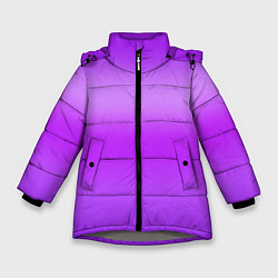 Куртка зимняя для девочки Яркий сиреневый градиент, цвет: 3D-светло-серый