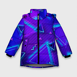 Куртка зимняя для девочки Neon Pattern colored, цвет: 3D-светло-серый