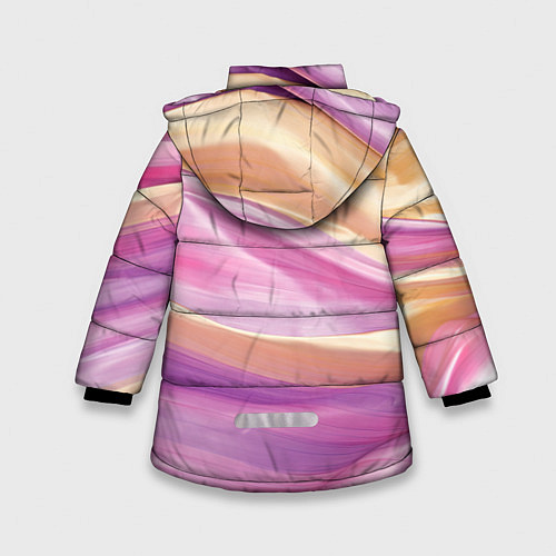 Зимняя куртка для девочки Нежный розовый и желтый / 3D-Светло-серый – фото 2