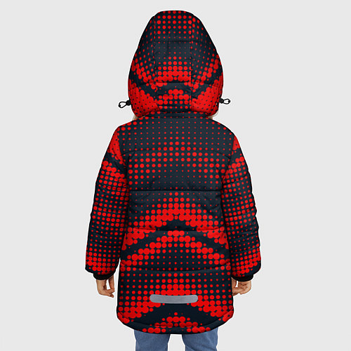 Зимняя куртка для девочки Geometric angles / 3D-Черный – фото 4