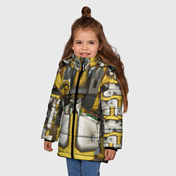 Куртка зимняя для девочки Deep roock galactic броня бурильщика, цвет: 3D-черный — фото 2