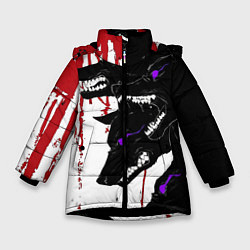 Куртка зимняя для девочки Стая на охоте, цвет: 3D-черный