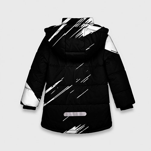 Зимняя куртка для девочки Roblox текстура краски / 3D-Светло-серый – фото 2