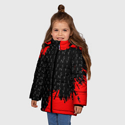 Куртка зимняя для девочки Дестини паттерн шутер краски, цвет: 3D-светло-серый — фото 2