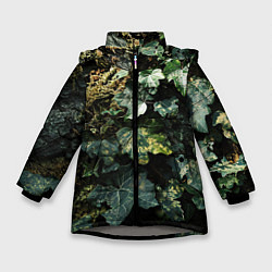 Куртка зимняя для девочки Реалистичный охотничий камуфляж, цвет: 3D-светло-серый