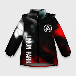 Куртка зимняя для девочки Linkin park flame, цвет: 3D-светло-серый