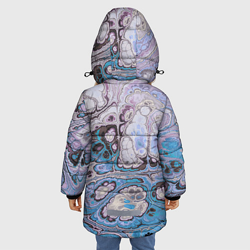 Зимняя куртка для девочки Абстрактный узор / 3D-Черный – фото 4