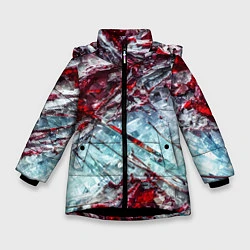 Куртка зимняя для девочки Лёд и кровь, цвет: 3D-черный