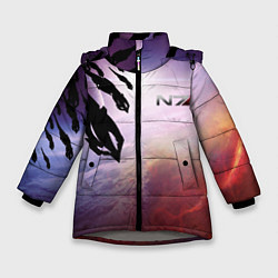 Куртка зимняя для девочки Масс эффект вторжение, цвет: 3D-светло-серый
