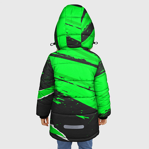Зимняя куртка для девочки Liverpool sport green / 3D-Черный – фото 4