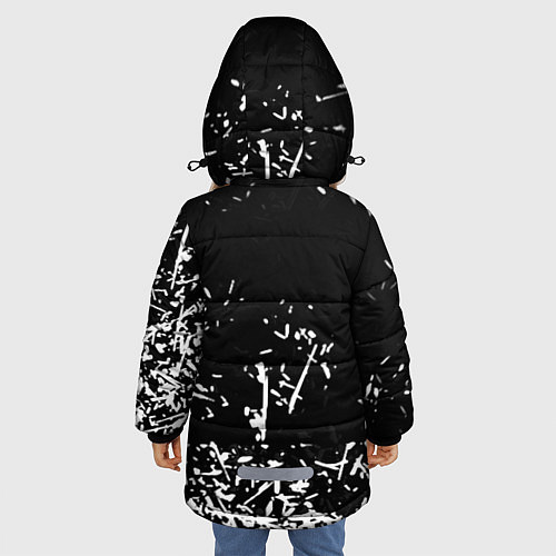 Зимняя куртка для девочки Three days grace краски / 3D-Черный – фото 4