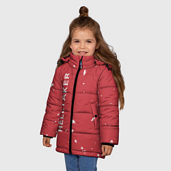 Куртка зимняя для девочки Helltaker, цвет: 3D-красный — фото 2