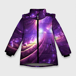 Зимняя куртка для девочки Фиолетовый фрактал