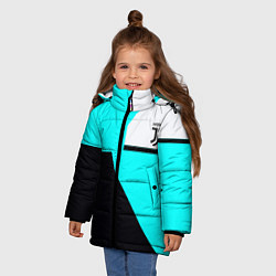 Куртка зимняя для девочки Juventus sport geometry fc, цвет: 3D-черный — фото 2